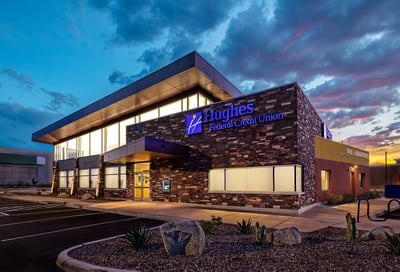 Hughes Federal CU outside night