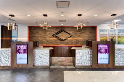 Branded teller pods