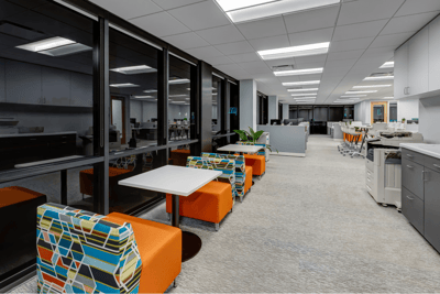 Flexible seating in a corporate office