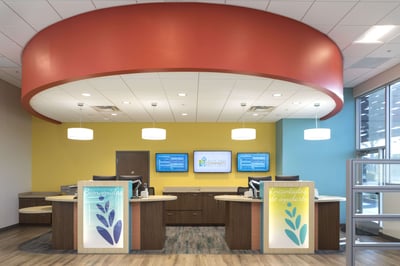 Credit union teller pods