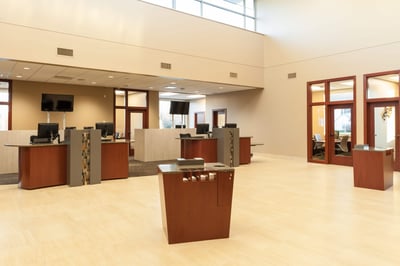 Bank teller pods