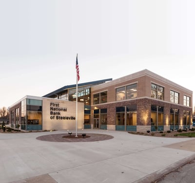 Bank corporate center exterior