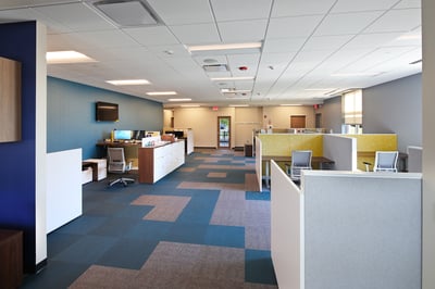Back office space at the credit union