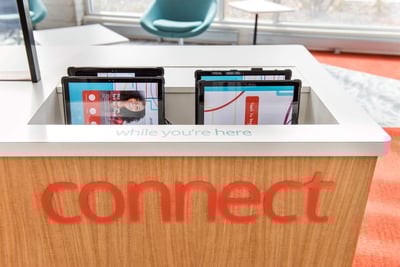 iPads to check in at the credit union