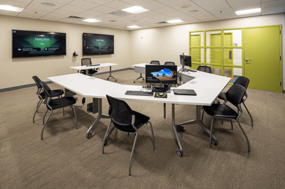 Training room in a credit union