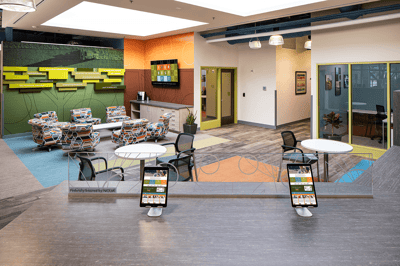 iPad station in the lobby