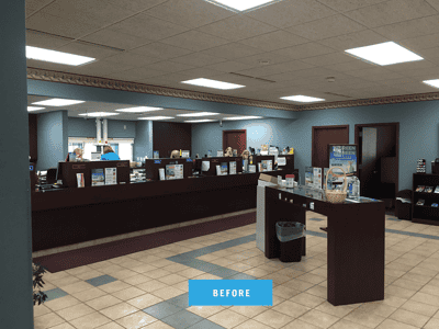 Teller lines before the renovation