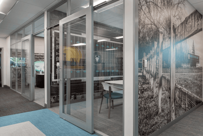 Private offices at the credit union