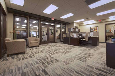 Employee and operations space at the bank