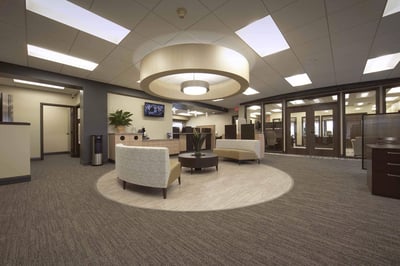 Customer lounge at South Side Bank.
