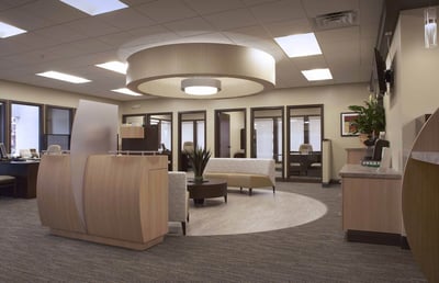 Different view of the customer lounge at South Side Bank