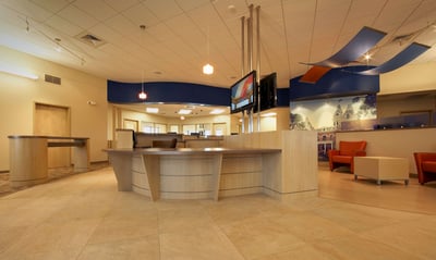 Credit union branch lobby