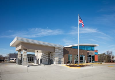 Full-service drive-thru located at the Davenport branch
