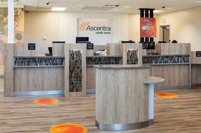 Teller lines and check desk
