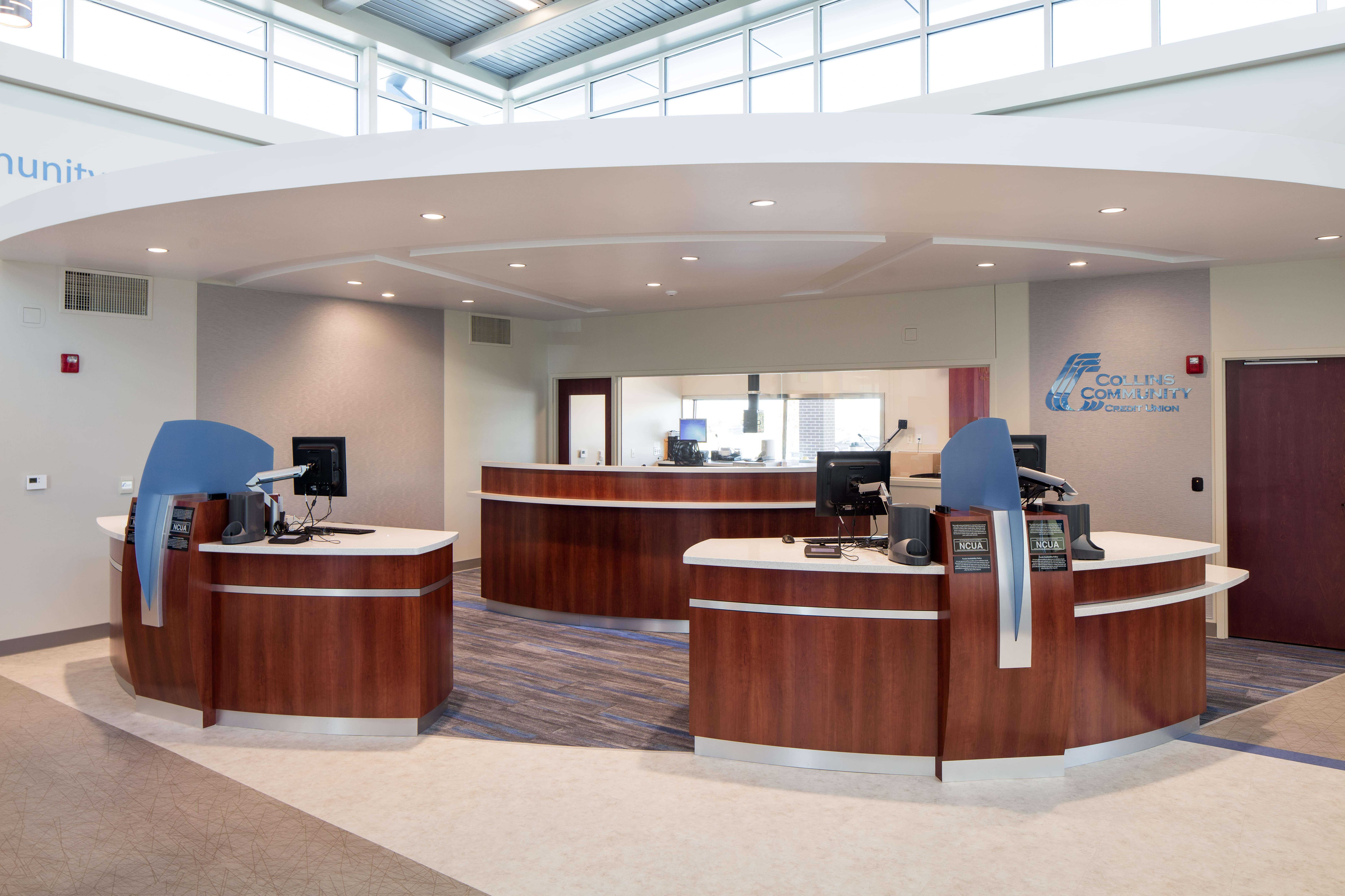 Credit union teller pods