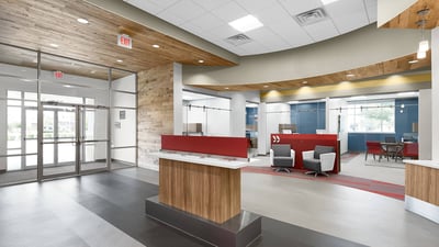 View of the entrance into the credit union