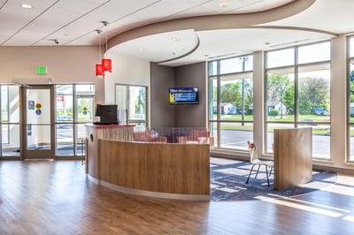 View of the credit union branch