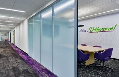 Conference room and a look down the hallway