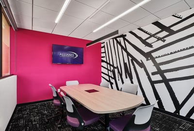 Conference room with accented walls