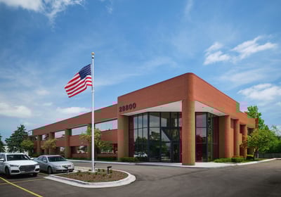 Exterior of the main office building