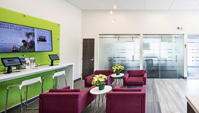 iPad station and member lounge