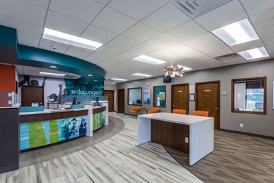 Check desk in a credit union
