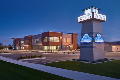 Monument sign of Peninsula Federal Credit Union
