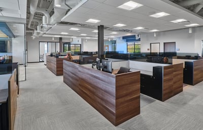 Open office concept for increased collaboration and socializing