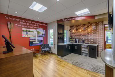 Refreshment station in a credit union
