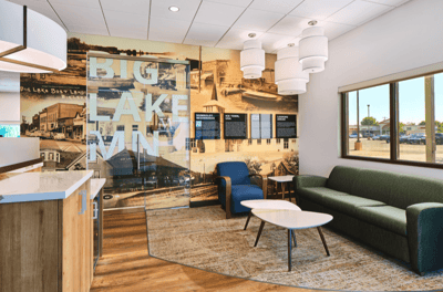 Comfortable lounge for members