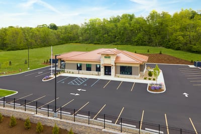 Ariel view of the new credit union branch