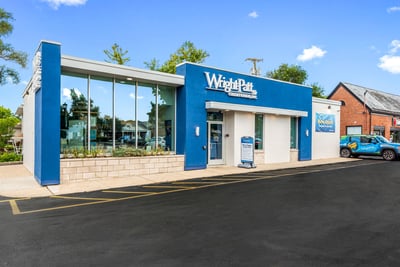 Exterior of a renovated credit union branch