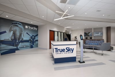 Check in area at a credit union