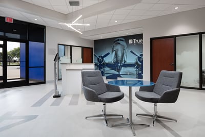 Waiting area in a credit union