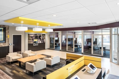 View of the entire lobby space in the branch