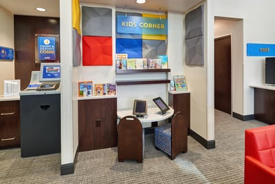 iPad station in a credit union