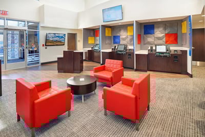 Credit union lounge design