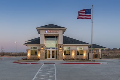 New credit union exterior in Texas