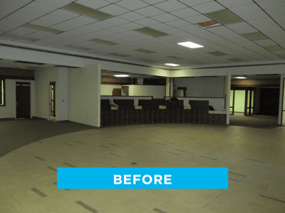 Texan Sky Credit Union lobby before renovation