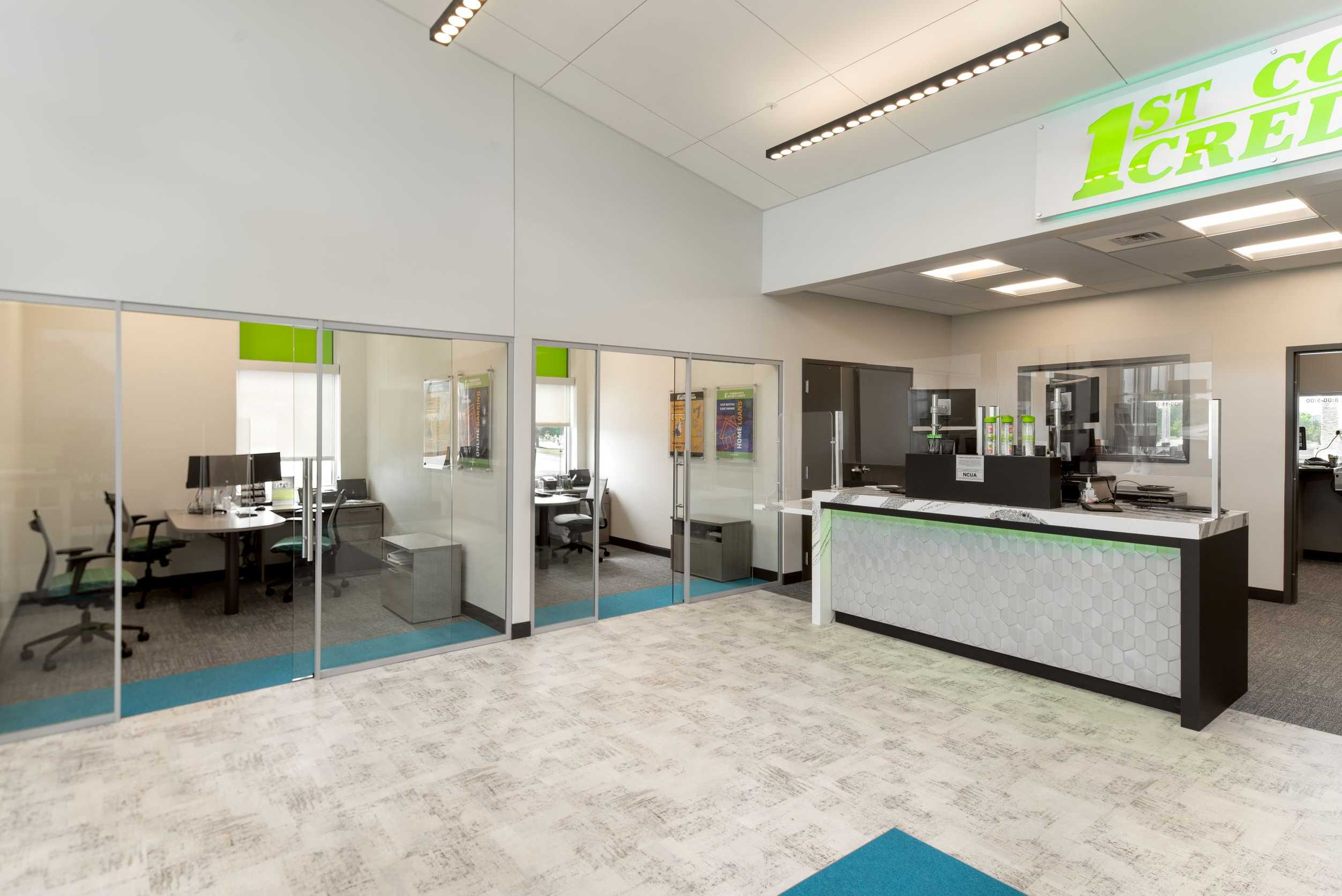 Private offices and teller pod