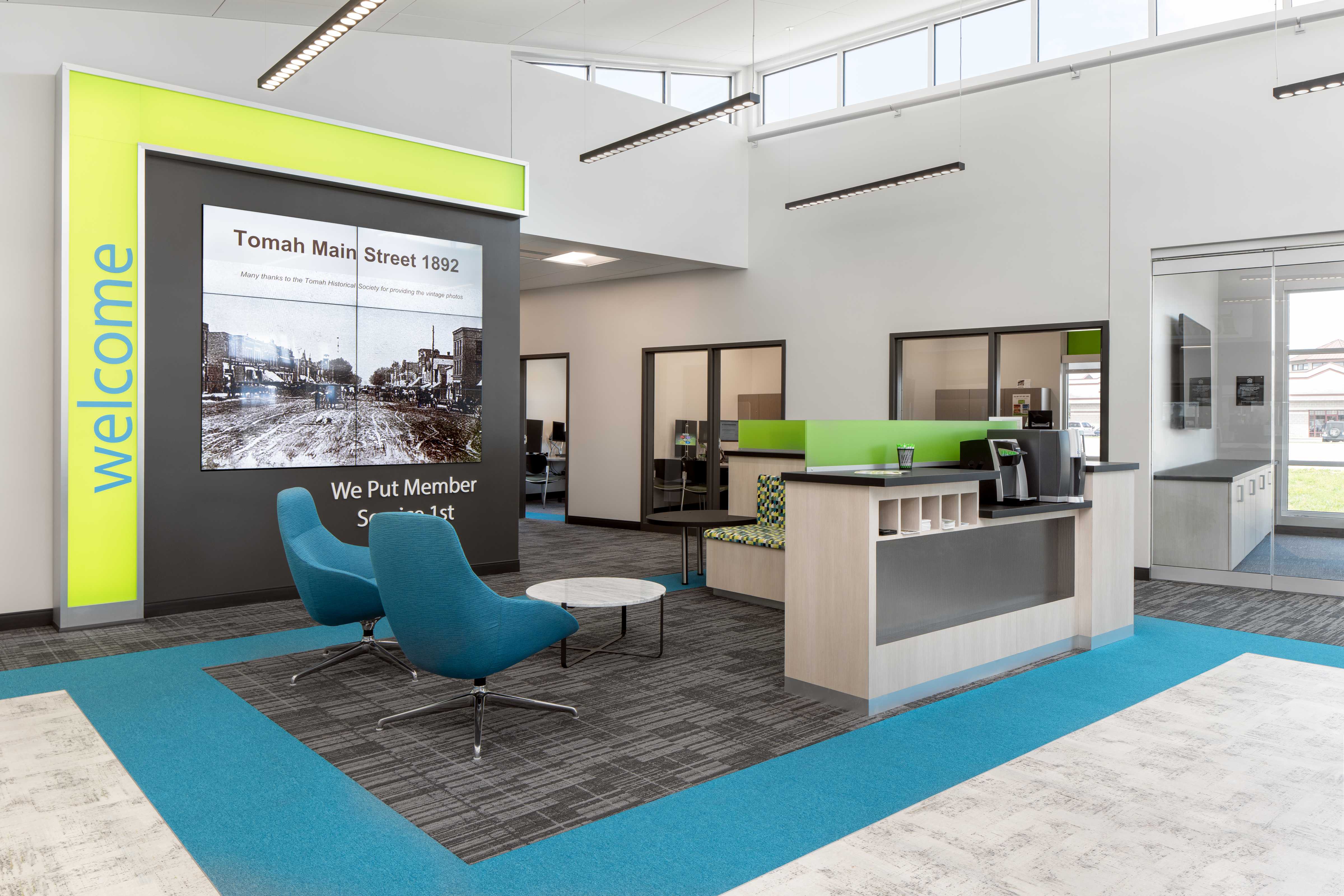 Credit union branch lobby