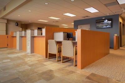 ADA compliant teller line