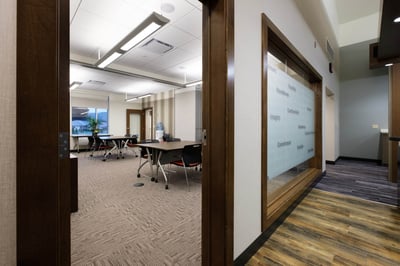 Employee break room in a credit union