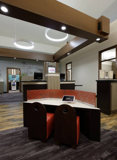 iPad station in a credit union