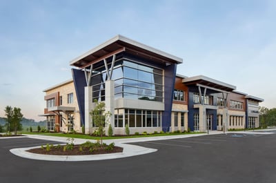 Exterior entrance of the corporate center