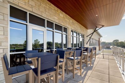 Patio space at the corporate center