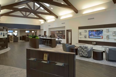 Member lounge and check desk