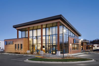Exterior shot of the new branch