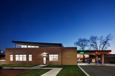 New credit union with a full-service drive-thru