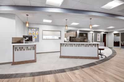 Teller desk area